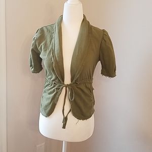 Mossimo cardigan sweatshirt in army green